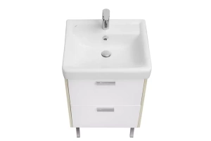 Тумба под раковину напольная Aquaton Йорк 55 белый-светлое дерево