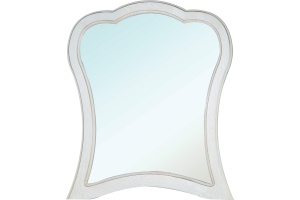 Зеркало Bellezza Грация Люкс 90 белое патина золото