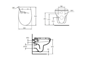 Унитаз подвесной Ideal Standard Eurovit с крышкой, белый (W705501) - 2