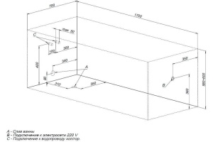 Акриловая ванна Aquanet Roma 170х70 - 2