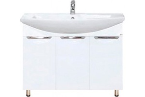 Мебель для ванной Misty Лаванда 80 белая эмаль, прямая - 2