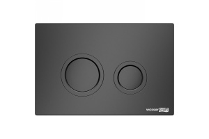 Смывной бачок скрытого монтажа Wasserkraft Aller кнопка смыва черный матовый - 2