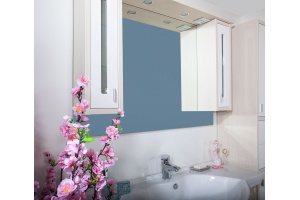 Зеркало-шкаф Бриклаер Бали 120 светлая лиственница, белый глянец - 3