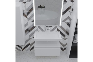 Тумба Armadi Art Flat Valessi Uno-S 80 подвесная белый глянец