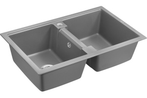 Мойка кухонная Paulmark Zwilling 81 серый матовый - 3