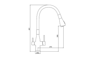 Смеситель для кухни Gappo черный матовый - 2