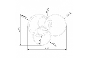 Люстра на штанге Escada Contour 10213/4LED BL Chrome - 3