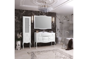 Мебель для ванной Opadiris Лаура 120 белая матовая - 2