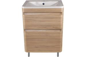 Тумба для комплекта Style Line Атлантика 60 Люкс Plus, напольная, ясень перламутр