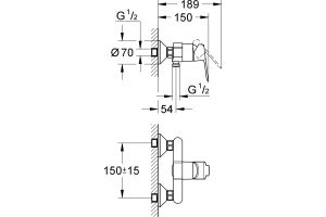Смеситель Grohe BauEdge 23333000 для душа - 2