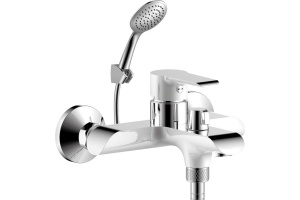 Смеситель для ванны Rossinka  белый, хром (W35-31)