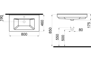 Раковина STWORKI 80 K0201-3805 - 2