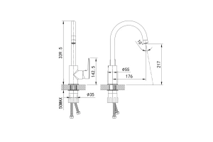 Смеситель для кухни с каналом для фильтрованной воды - 3