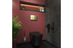 Клавиша смыва, универсальная, золото - 3