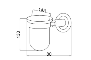 Стакан для зубных щеток Boheme Murano золото с фиолетовым - 2
