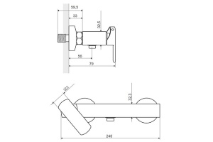 Смеситель для душа Excellent Pride хром - 2