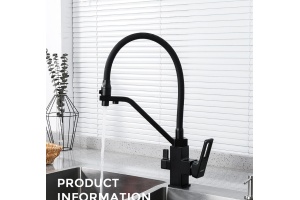 Смеситель для кухни Gappo G17-6 G4317-6 Черный матовый - 2