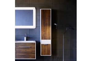 Шкаф-пенал Aqwella 5 stars Malaga R крафт темный - 2