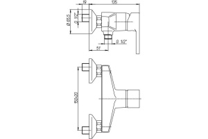 Смеситель для душа Paini Arena 92CR5112SFTKM - 2