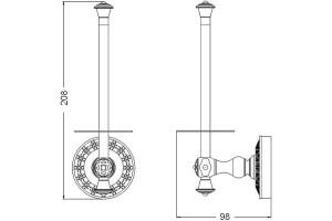 Держатель для запасных рулонов Zorg Antic AZR 09 BR - 2