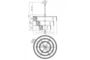 Подвесная люстра Maytoni Puntes MOD043PL-18G - 3