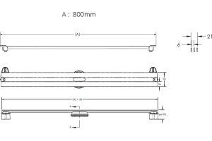 Душевой лоток Berges Super Slim 80 золото глянцевое - 2