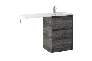 Тумба с раковиной Belbagno Kraft 120 темное дерево - 3