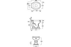 Чаша для унитаза с высоким бачком Simas Londra LO911 - 3