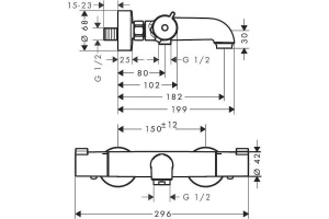 Термостат Hansgrohe Ecostat 1001 CL ВМ 13201000 для ванны с душем - 2
