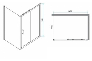 Душевой уголок RGW Passage PA-74 140x110 профиль хром стекло прозрачное - 3