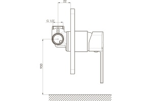 Смеситель для душа GPD Pedra хром - 2