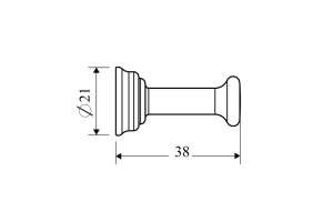 AX Montreux Крючок одинарный, цвет: хром - 2