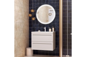 PLATINO База под раковину подвесная с двумя выкатными ящиками, Белый глянец AM-Platino-750-2C-SO-BL - 2