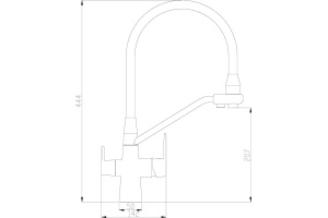 Смеситель Steel Hammer SH 903-8 Cr для кухонной мойки - 2