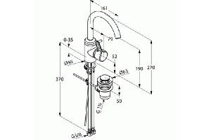 Смеситель для раковины Kludi  хром (420230578) - 2