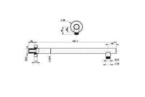 Кронштейн для верхнего душа Villeroy&Boch Universal черный, матовый (TVC000453510K5) - 2