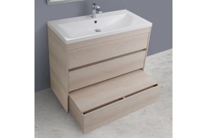 FAMILY База под раковину напольная с тремя выкатными ящиками, Pino Bianco, 750x475x805, FAMILY-750-3C-PIA-PB - 2