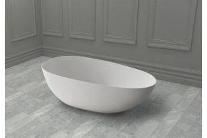 Ванна из искусственного камня ABBER Stein AS9611-1.7 белая матовая - 3