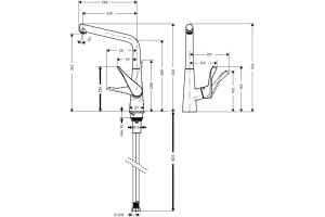 Смеситель Hansgrohe Metris 14822800 для кухонной мойки - 2