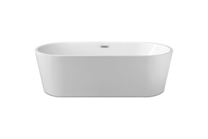 Акриловая ванна Aquatek Ово 180х80 белый с ножками и сливом-переливом (AQ-99880)