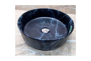 Раковина накладная CeramaLux MNC 35.5 см под камень/черный (C1107) - 2