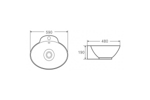 Раковина накладная Weltwasser WW ELBACH 3072 59 белый (10000004584) - 2