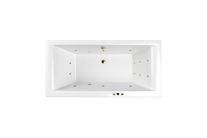 Акриловая ванна Whitecross Savia Duo 170х80 белая бронза с гидромассажем
