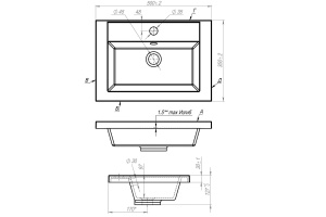 AM-LAV-500-MR-A Раковина из искусственного мрамора - 3