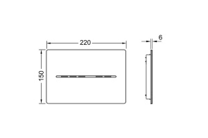 TECEsolid. Панель смыва бесконтактная, 12 В, черная матовая - 2