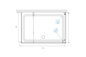 Душевой уголок Rgw Walk in 120х100 хром стекло прозрачное - 2