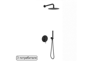 Душевая система Excellent Pi черная матовая