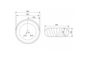 Накладная раковина Abber Bequem 40 белая - 2