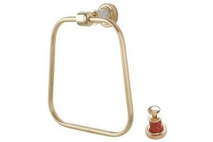 Полотенцедержатель Boheme Murano золото с красным