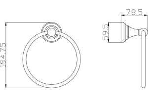 Полотенцедержатель Rav Slezak Morava золото - 2